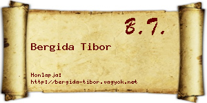 Bergida Tibor névjegykártya
